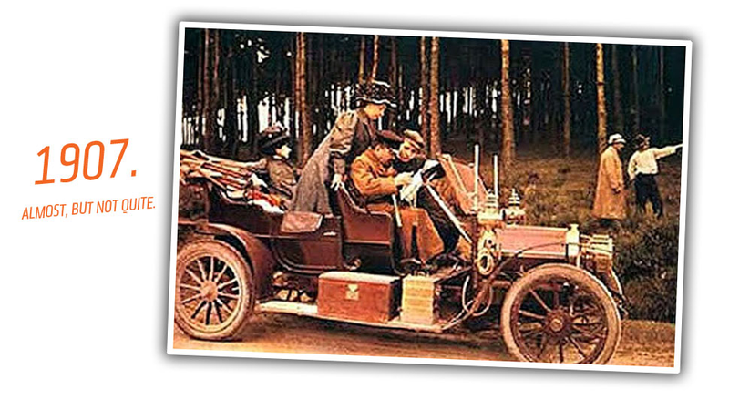 Illustration for article titled This Is The Very First Color Photograph Of A Car
